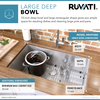 Ruvati 28" Undermount 16 Gauge Tight Radius SS Kitchen Sink Single Bowl RVH7250